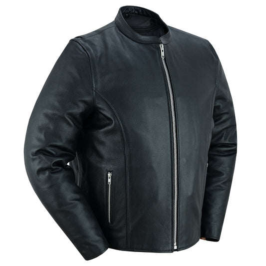 Men’s Classic Black Scooter Leather Jacket