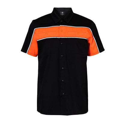 Men's Work Shirts Black & Orange