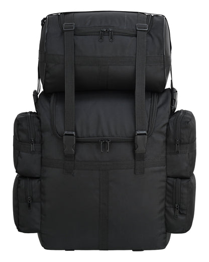 Vance Black Textile Medium Motorcycle Sissy Bar Bag with Rain Cover