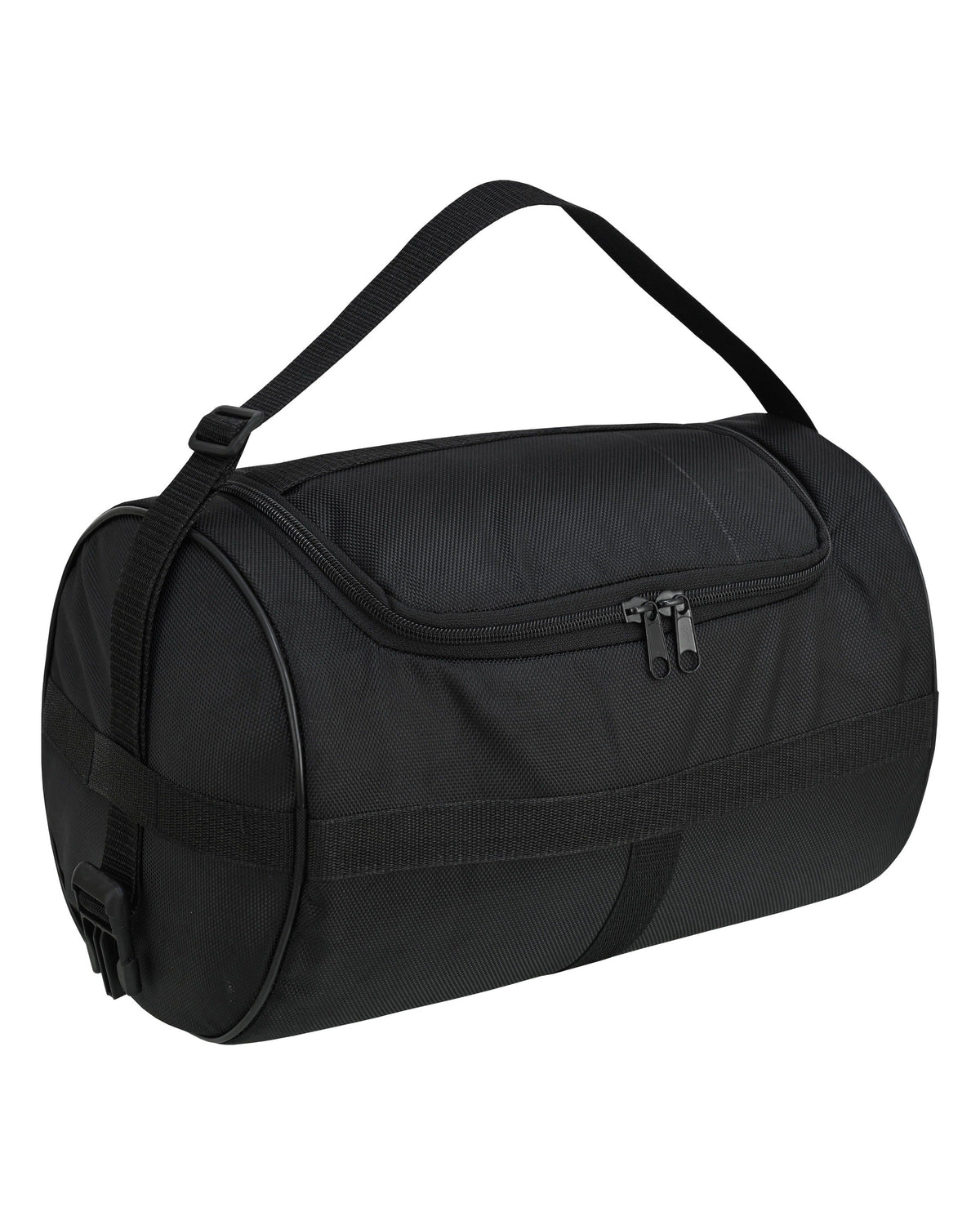 Vance Black Textile Medium Motorcycle Sissy Bar Bag with Rain Cover