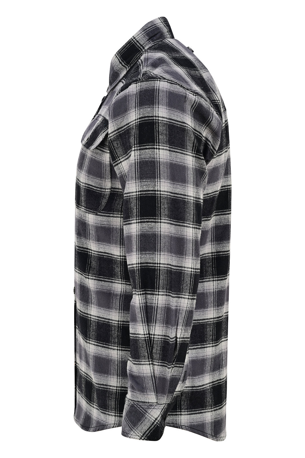 Vance Leather VB1711BG Castlerock Men's Long Sleeve Plaid Button Down Casual Flannel Shirt, 100% Cotton, Corduroy Cuffs