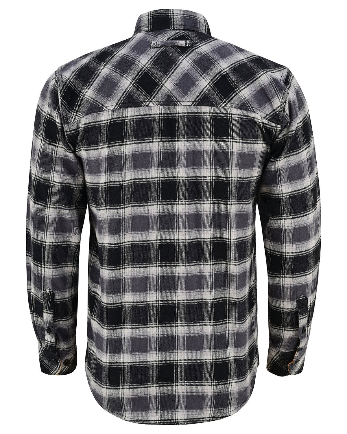 Vance Leather VB1711BG Castlerock Men's Long Sleeve Plaid Button Down Casual Flannel Shirt, 100% Cotton, Corduroy Cuffs