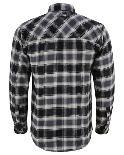 Vance Leather VB1711BG Castlerock Men's Long Sleeve Plaid Button Down Casual Flannel Shirt, 100% Cotton, Corduroy Cuffs