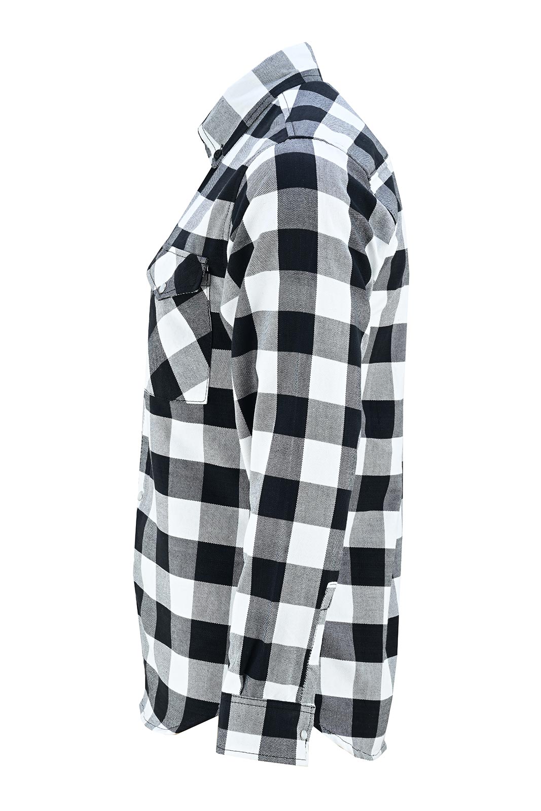 Vance White & Black Men's Long Sleeve Plaid Snap Down Casual Flannel Shirt, 100% Cotton
