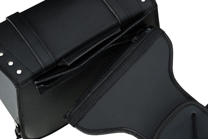 Vance Studded Motorcycle Saddlebags 18L Water-Resistant, Reinforced PVC Fits Honda, Yamaha, Kawasaki, Indian, Harley