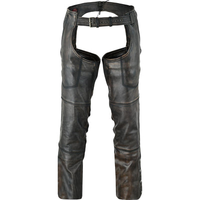Unisex Four Pockets Insulated Chaps with Stretchable Inner Thigh