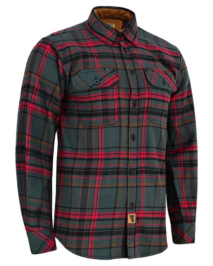 Woodlot Men's Long Sleeve Plaid Button Down Casual Flannel Shirt, 100% Cotton, Corduroy Cuffs