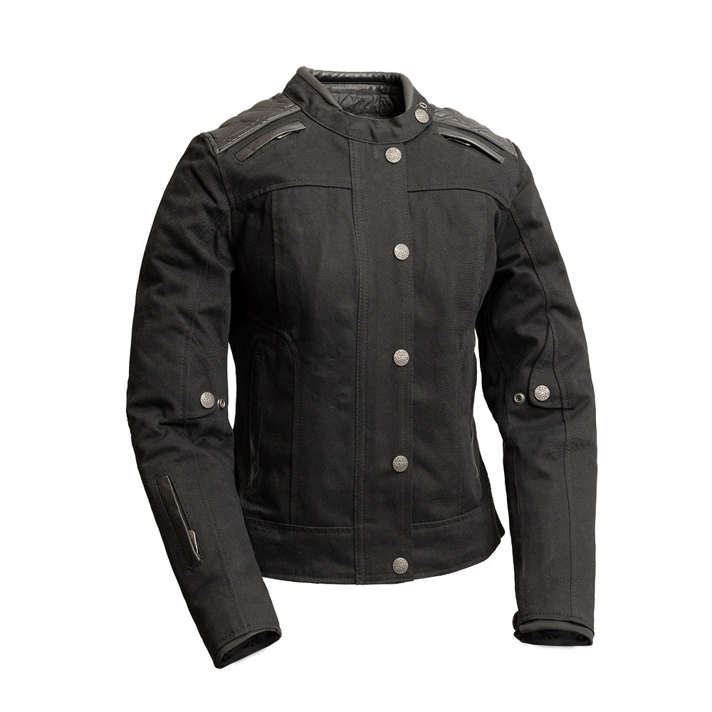 Diamond Back - Women's Motorcycle Jacket Women's Jacket First Manufacturing Company Black XS