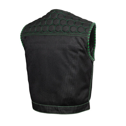 Lowside Hornet Moto Mesh Men's Club Style Vest Men's Moto Mesh Vest Vests