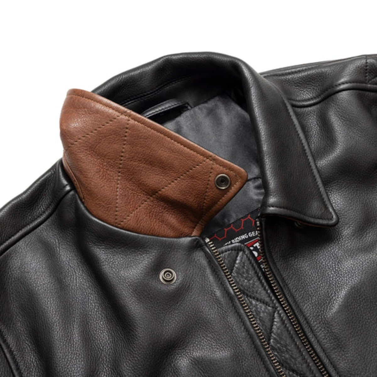 First Manufacturing Moto Bomber - Men's Leather Jacket, Black