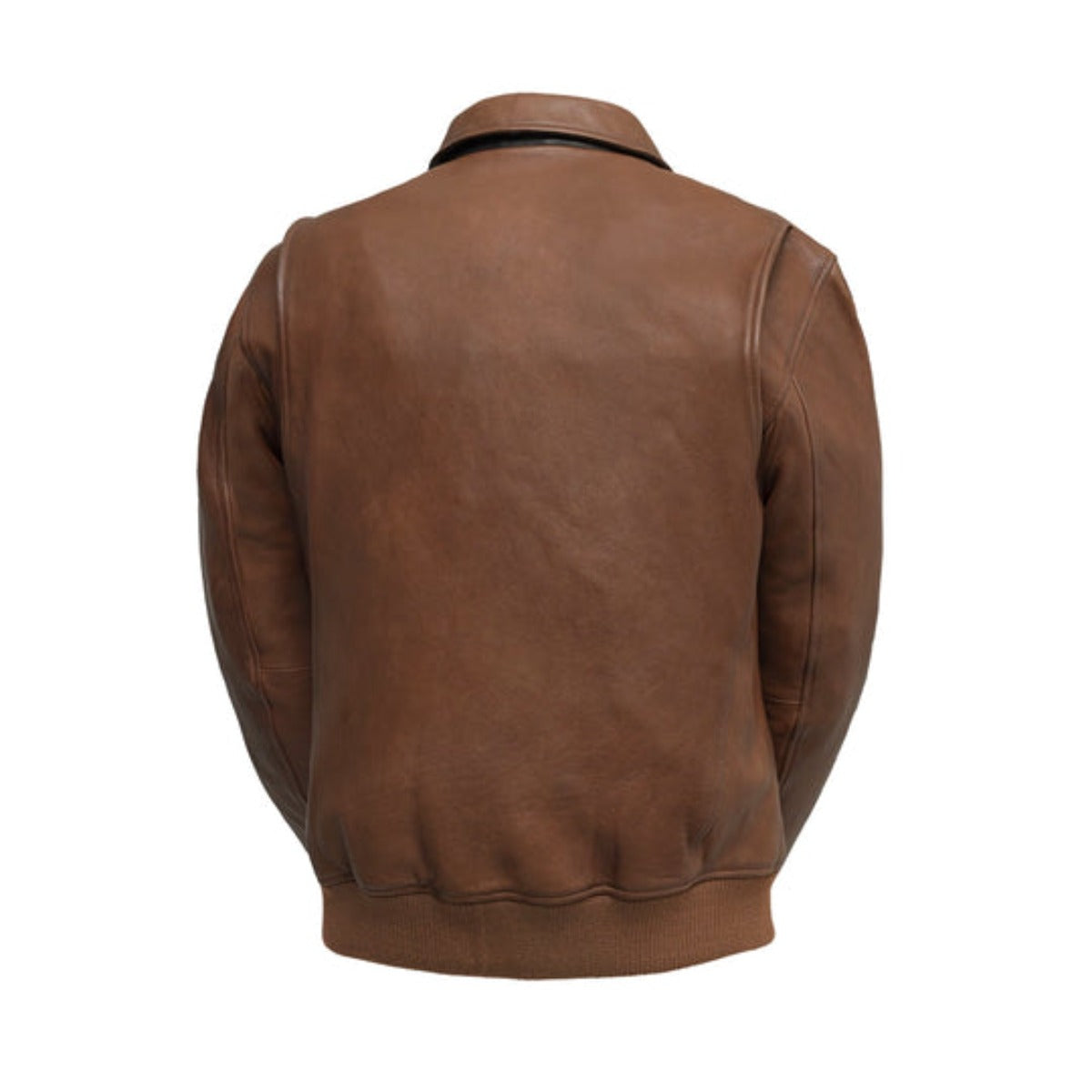 First Manufacturing Moto Bomber - Men's Leather Jacket, Cognac