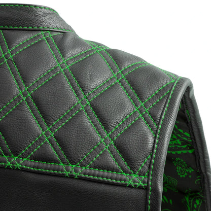Upside Men's Club Style Leather Vest Men's Leather Vest Vests