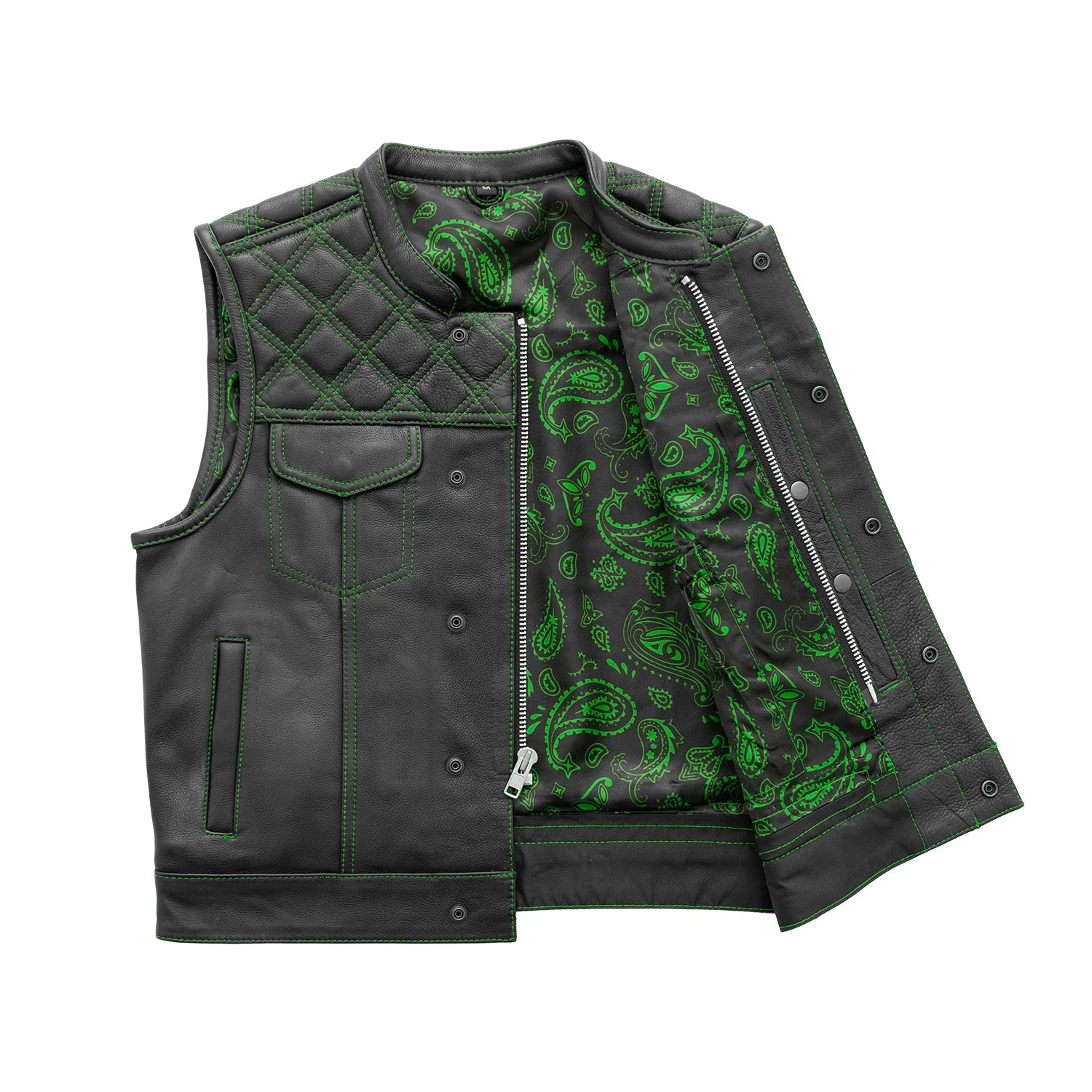 Upside Men's Club Style Leather Vest Men's Leather Vest Vests