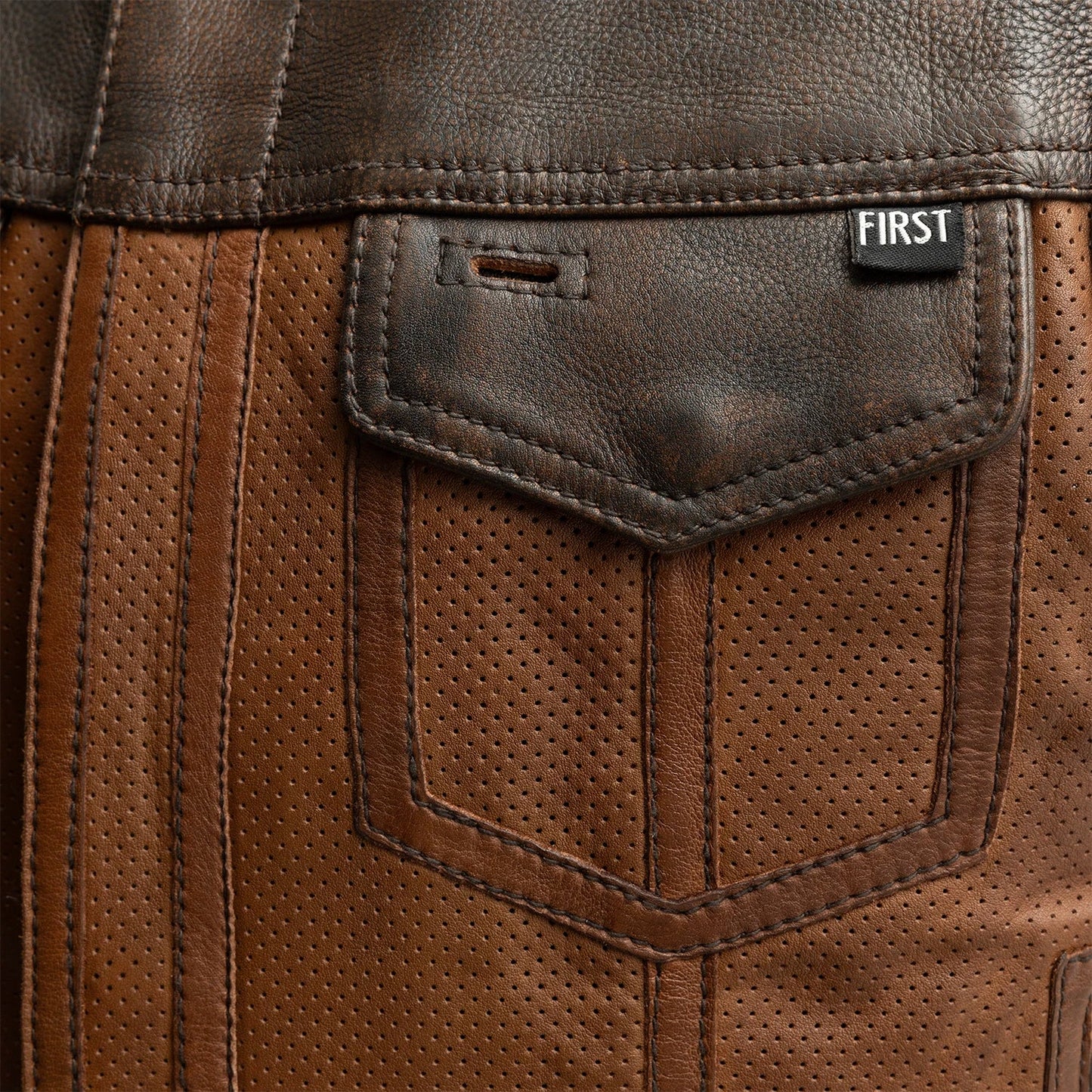 Lowside Gunner Men's Perforated Leather Vest Men's Perforated Leather Vest Vests