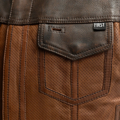 Lowside Gunner Men's Perforated Leather Vest Men's Perforated Leather Vest Vests