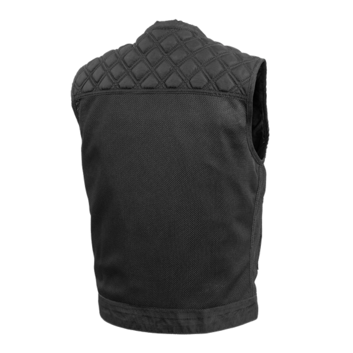 First Manufacturing Downside - Men's Motorcycle Moto Mesh Vest, Black