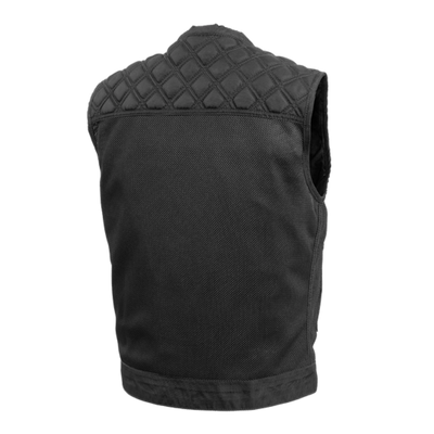 First Manufacturing Downside - Men's Motorcycle Moto Mesh Vest, Black