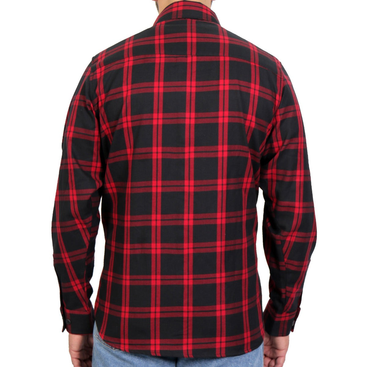 Hot Leathers Men's Red And Black Long Sleeve Flannel