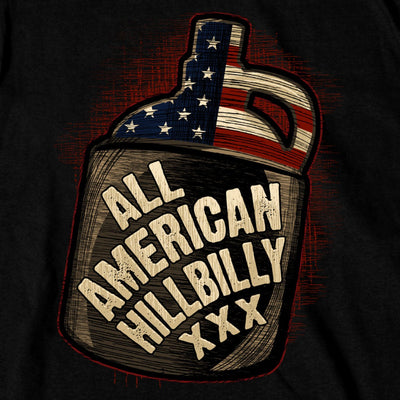 Hot Leathers Men's All American Hillbilly Double Sided T-Shirt