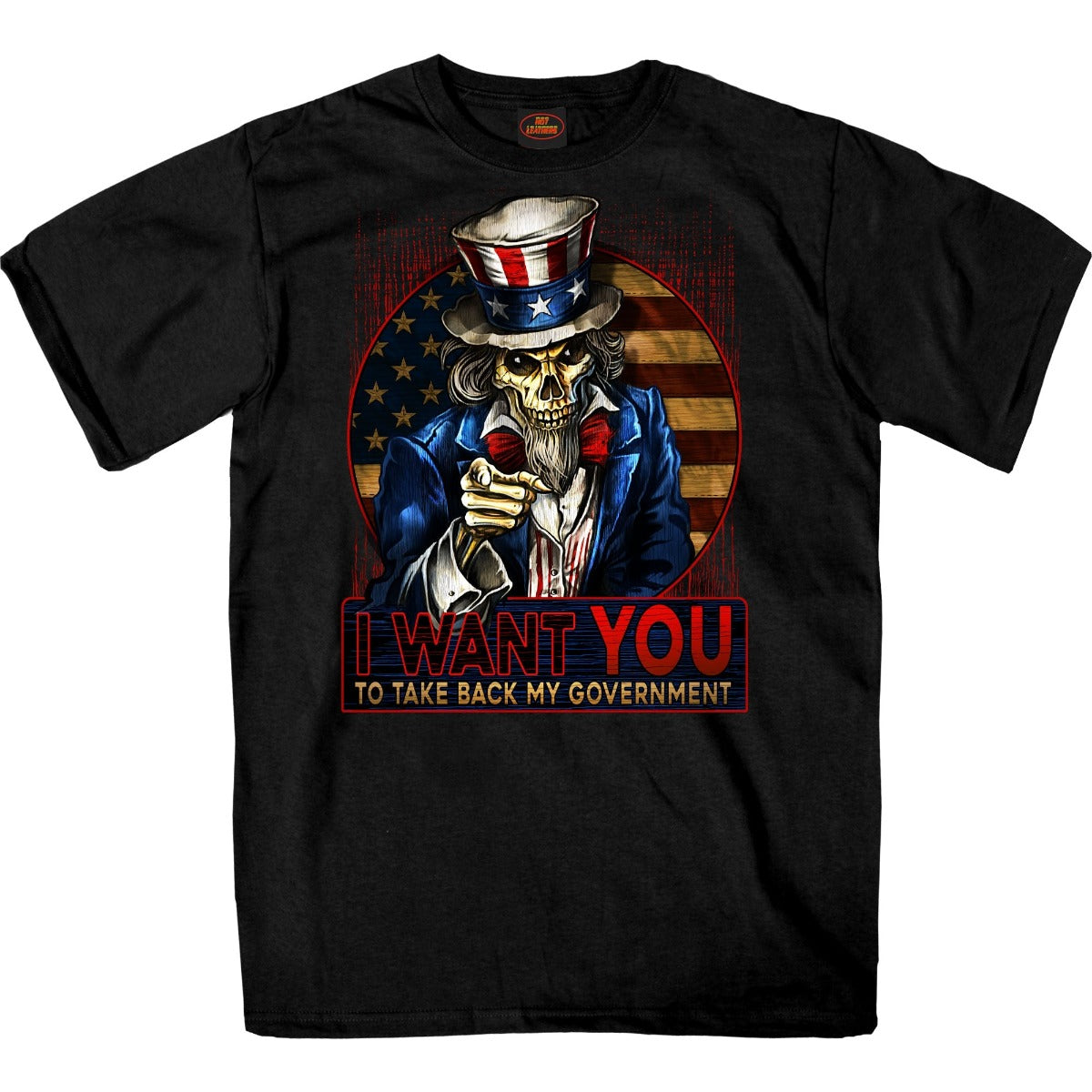 Hot Leathers Men's Uncle Sam Government T-Shirt