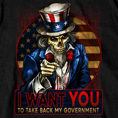Hot Leathers Men's Uncle Sam Government T-Shirt
