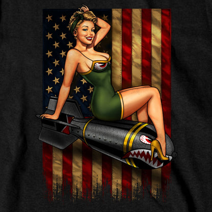 Hot Leathers Men's Patriotic Pin-up T-Shirt