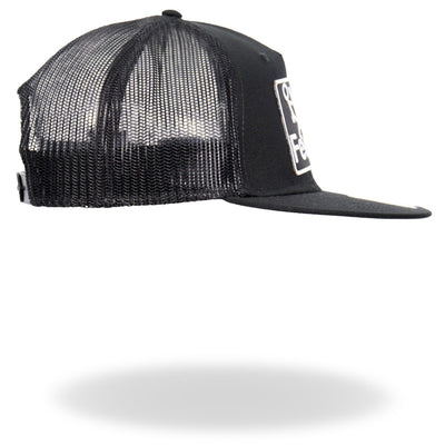 A Hot Leathers F Your Feelings Snapback Hat with a white logo patch.