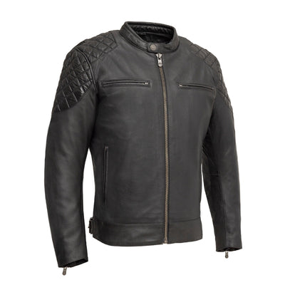 First Manufacturing Grand Prix - Men's Motorcycle Leather Jacket