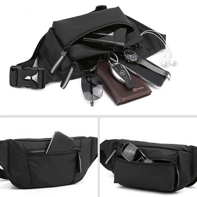 ALR™ Men’s Black Waterproof Outdoor Waist Bag