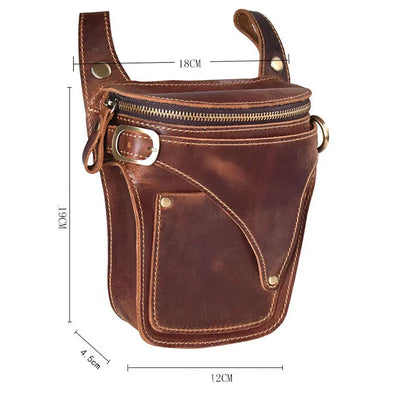 ALR™ Motorcycle Genuine Leather Hip Bag