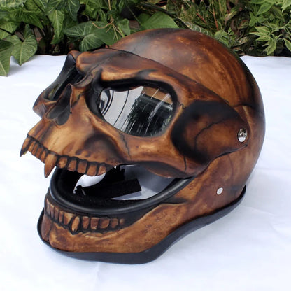 Necromancer Skull Helmet with Sunglasses for Women Men Halloween Cosplay Props Riding Accessory
