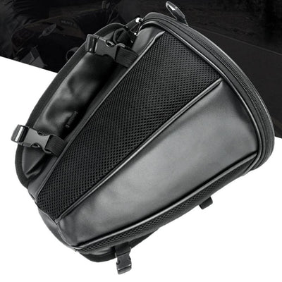 A Waterproof Motorcycle Back Seat Tail Bag for outdoor adventures.