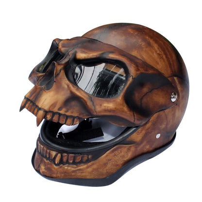 Necromancer Skull Helmet with Sunglasses for Women Men Halloween Cosplay Props Riding Accessory