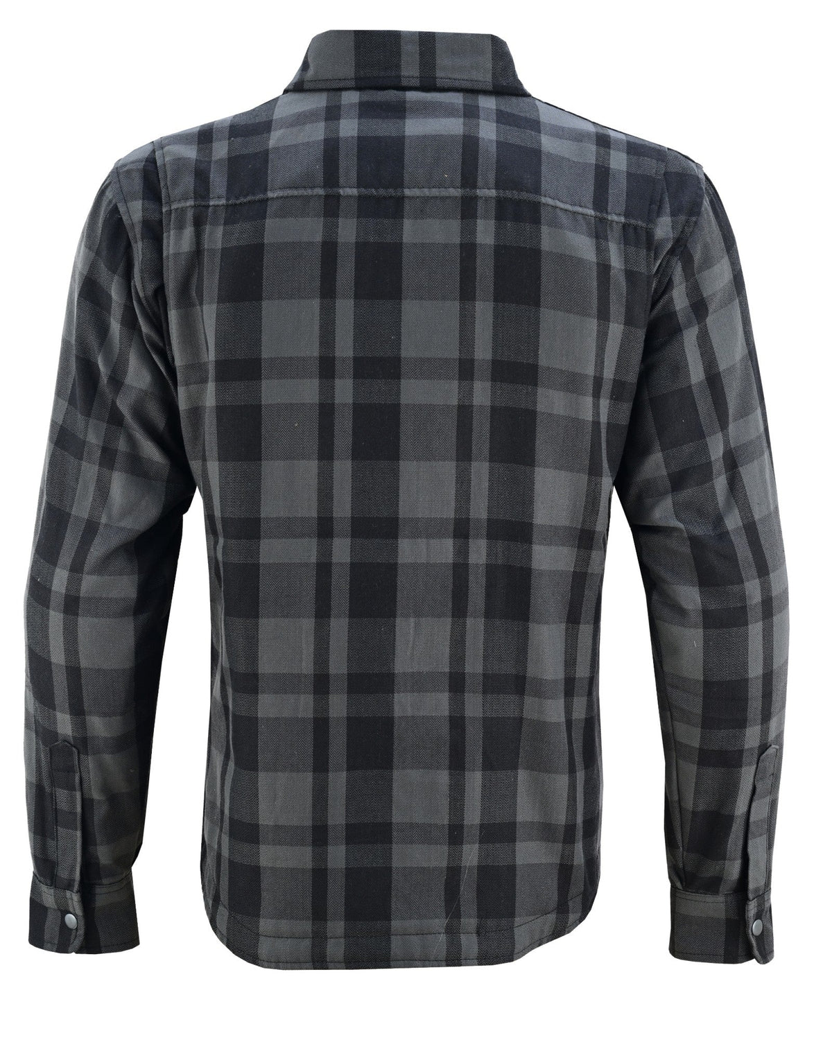 Mens Armored Motorcycle Flannel Shirt, Armor Reinforced with Kevlar by DuPont
