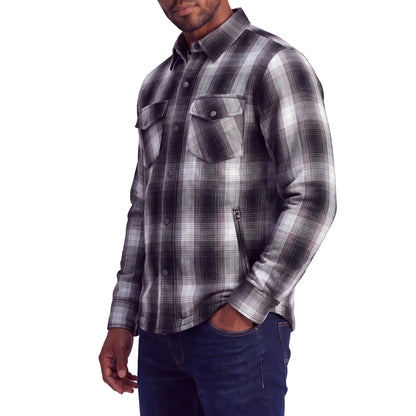 Mens Timberwolf Armored Flannel Motorcycle Shirt w/Underarm Ventilation & CE Approved Armor Reinforced w/Aramid Fiber