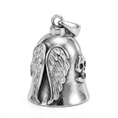 Stainless Steel Biker Ring - Retro Motorcycle Wind Domineering Angel W