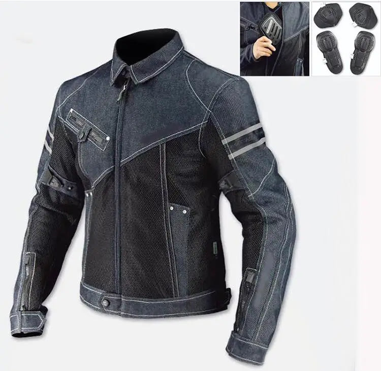 Alr™ Men's High-Performance Mesh Denim Motorcycle Jacket