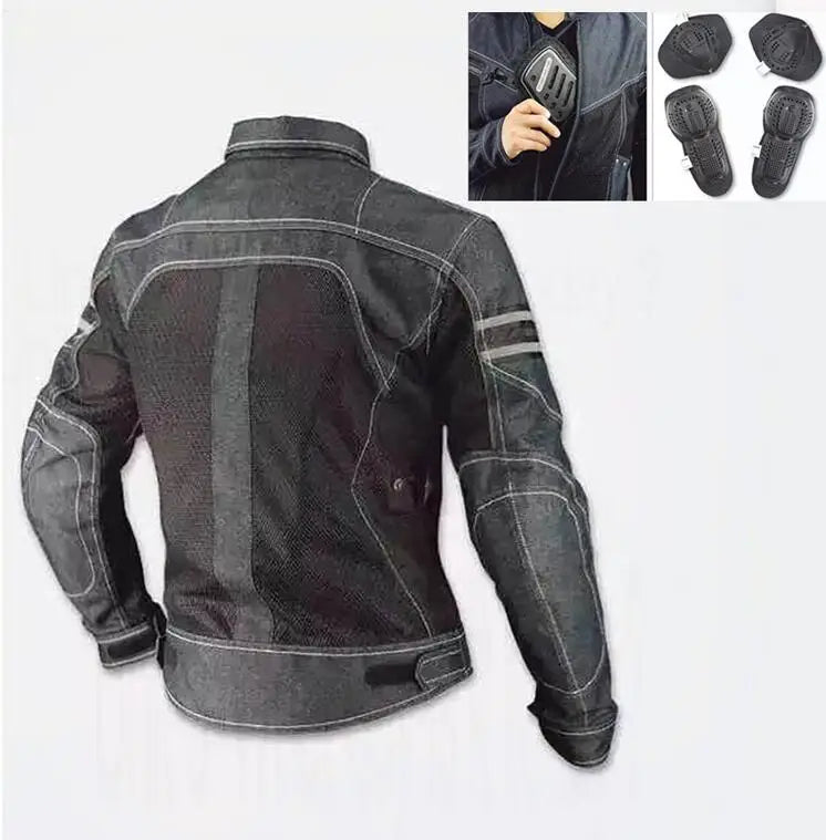 Alr™ Men's High-Performance Mesh Denim Motorcycle Jacket