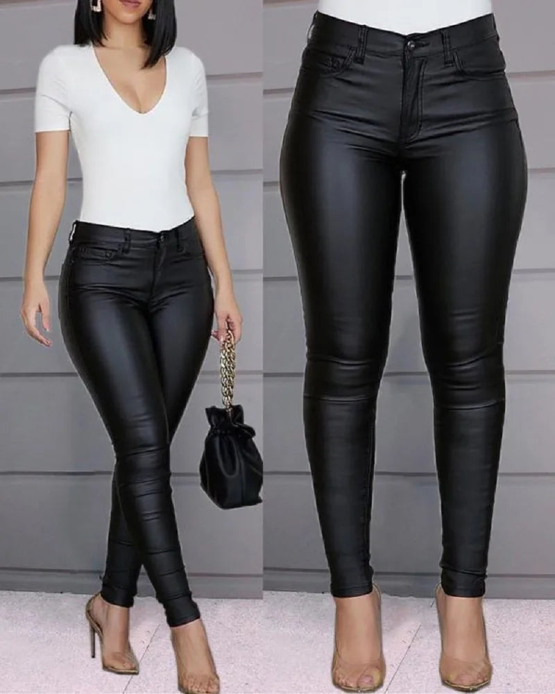 Alr™ Women's Slim Fit Biker Leather Pants