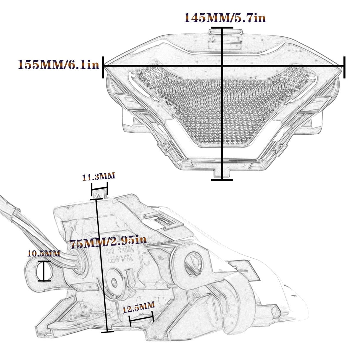 Motorcycle Brake Light with LED Turn Signal for Yamaha