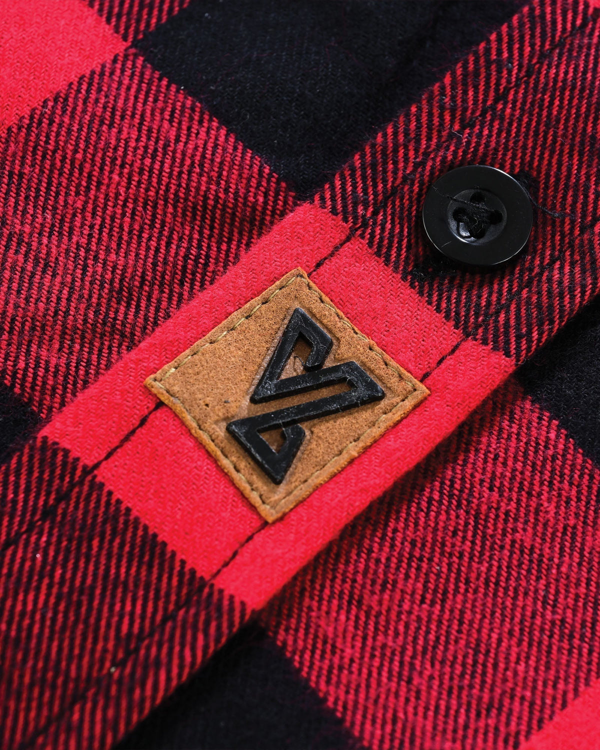 Vance Leather VB1710Br Men's Classic Red Long Sleeve Plaid Button Down Casual Flannel Shirt, 100% Cotton, Corduroy Cuffs