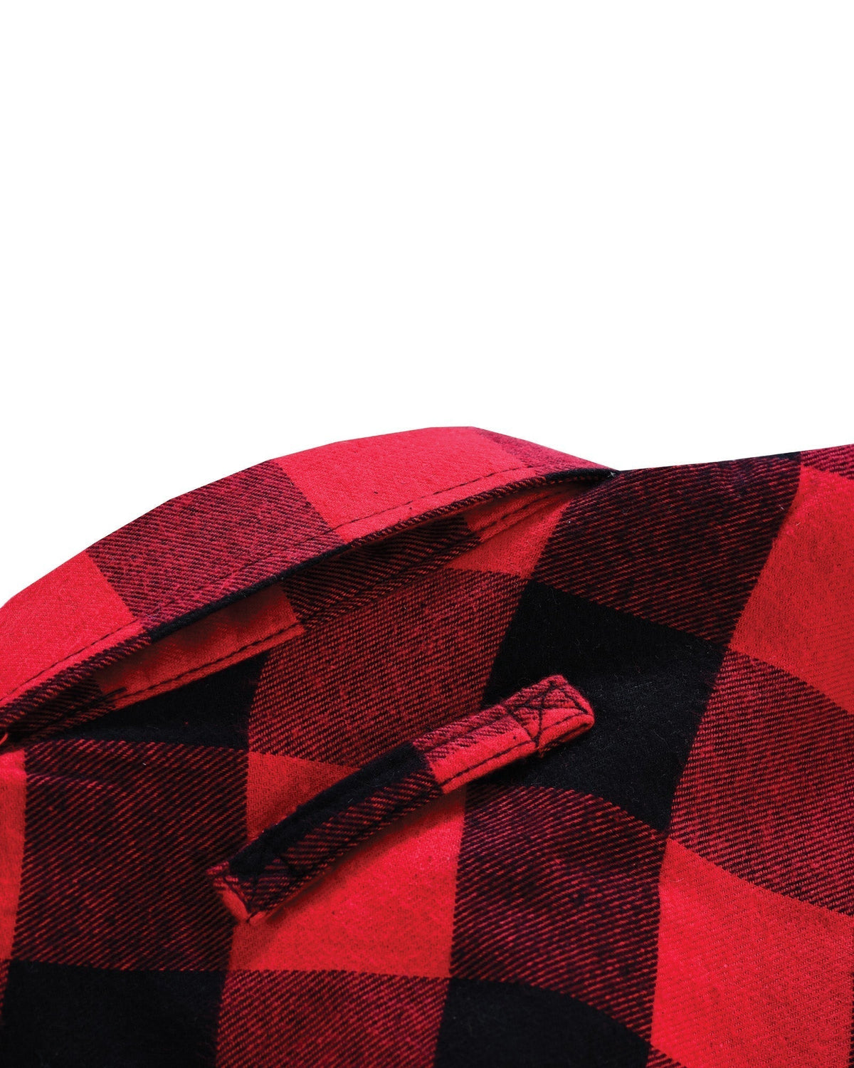 Vance Leather VB1710Br Men's Classic Red Long Sleeve Plaid Button Down Casual Flannel Shirt, 100% Cotton, Corduroy Cuffs