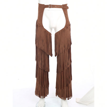 Motorcycle Accessory - Men's Vintage Stylish Hippie Cowboy Chaps Pant