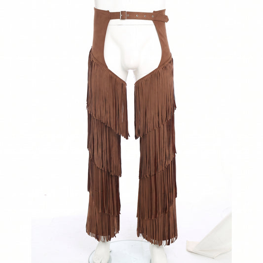 Motorcycle Accessory - Men's Vintage Stylish Hippie Cowboy Chaps Pant