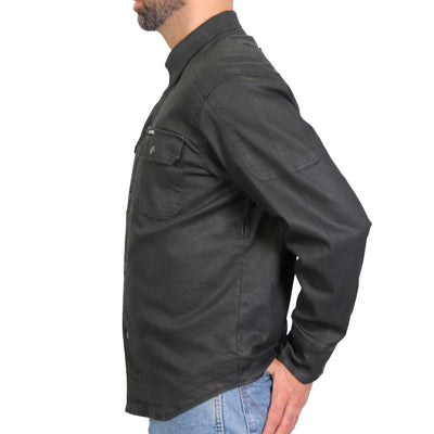 Hot Leathers Men's Waxed Cotton Concealed Carry Shirt Jacket