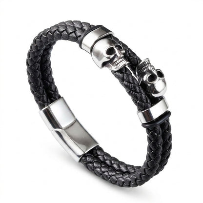 Motorcycle Accessory - Multi-layer Bracelet Punk Stainless Steel Charm