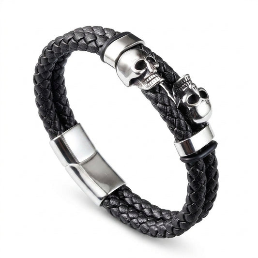 Motorcycle Accessory - Multi-layer Bracelet Punk Stainless Steel Charm