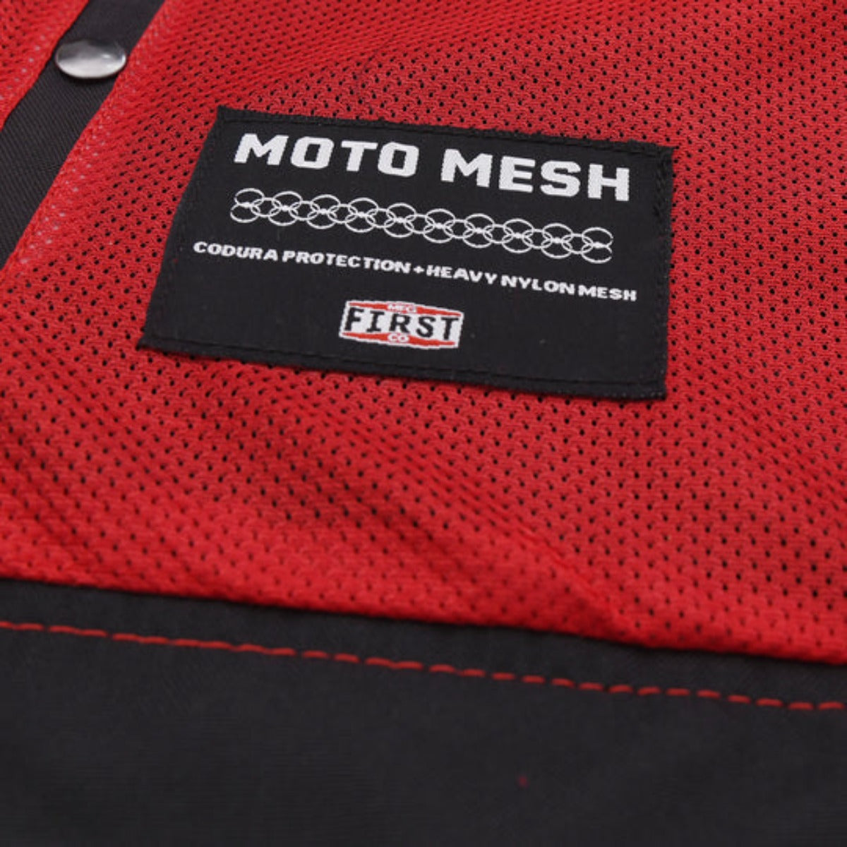 First Manufacturing Lowrider - Men's Motorcycle Moto Mesh Vest, Black/Red