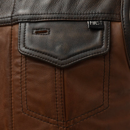 Lowside Rider Men's Motorcycle Leather Vest Men's Leather Vest Vests