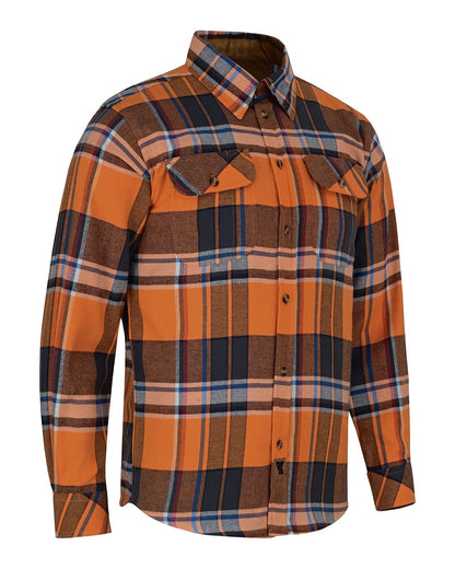 Men's Cobalt Long Sleeve Plaid Button Down Casual Flannel Shirt, 100% Cotton, Corduroy Collar & Cuffs